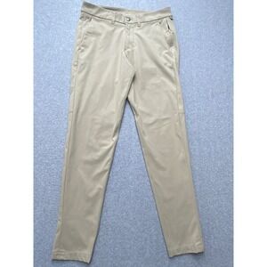 Lululemon Mens Pants 31 Commission Slim Warpstreme Khaki Beige Stretch‎ Performa